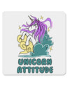 Unicorn Attitude 4x4 Inch Square Stickers - 4 Pieces-Stickers-TooLoud-Davson Sales