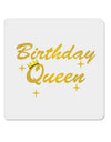 Birthday Queen Text 4x4&#x22; Square Sticker-Stickers-TooLoud-1-Davson Sales