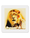 Lion Watercolor 4 4x4&#x22; Square Sticker 4 Pieces-Stickers-TooLoud-White-Davson Sales