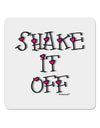 Shake It Off Text Cute with Hearts 4x4&#x22; Square Sticker 4 Pieces-Stickers-TooLoud-White-Davson Sales