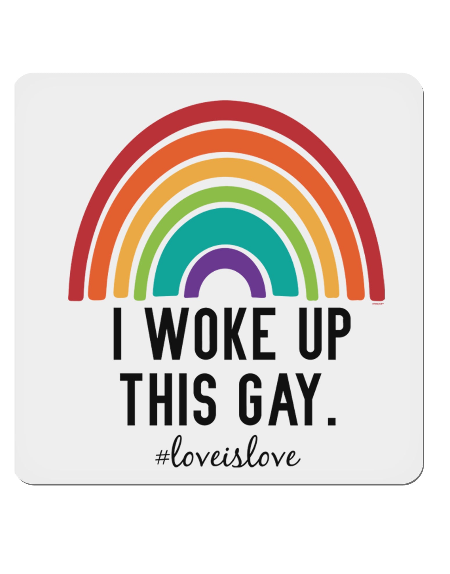 TooLoud I Woke Up This Gay 4x4 Inch Square Stickers - 4 Pieces-Stickers-TooLoud-Davson Sales