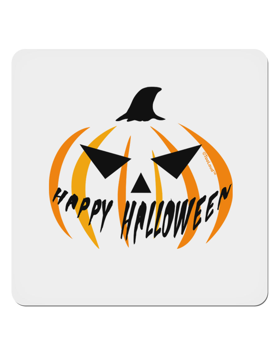 Happy Halloween Jack 4x4&#x22; Square Sticker 4 Pieces-Stickers-TooLoud-White-Davson Sales