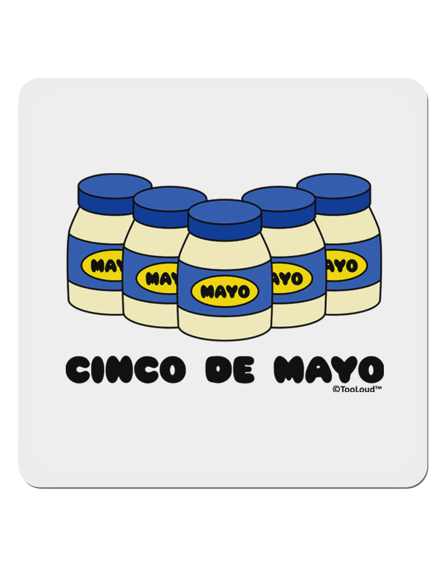 Cinco de Mayo - 5 Mayo Jars 4x4&#x22; Square Sticker 4 Pieces-Stickers-TooLoud-White-Davson Sales