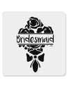 TooLoud Bridesmaid Bouquet Silhouette 4x4 Inch Square Stickers - 4 Pieces-Stickers-TooLoud-Davson Sales