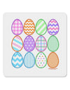 Cute Faux Applique Easter Eggs 4x4&#x22; Square Sticker-Stickers-TooLoud-1-Davson Sales