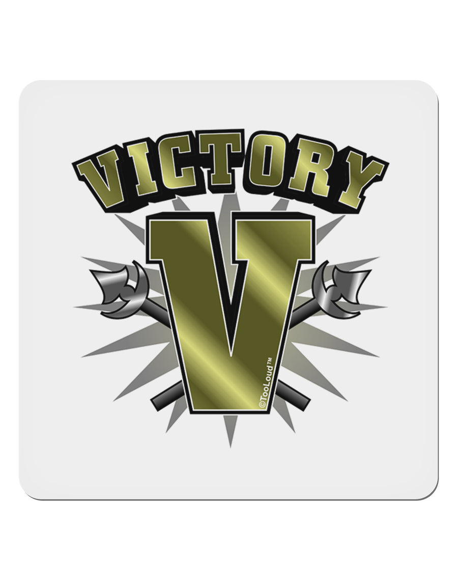 Victory V 4x4&#x22; Square Sticker-Stickers-TooLoud-1-Davson Sales