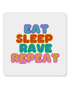 Eat Sleep Rave Repeat Hypnotic 4x4&#x22; Square Sticker 4 Pieces-Stickers-TooLoud-White-Davson Sales