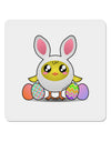 Chick In Bunny Costume 4x4&#x22; Square Sticker-Stickers-TooLoud-4-Davson Sales