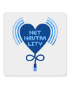 Heart Net Neutrality 4x4&#x22; Square Sticker 4 Pieces-Stickers-TooLoud-White-Davson Sales