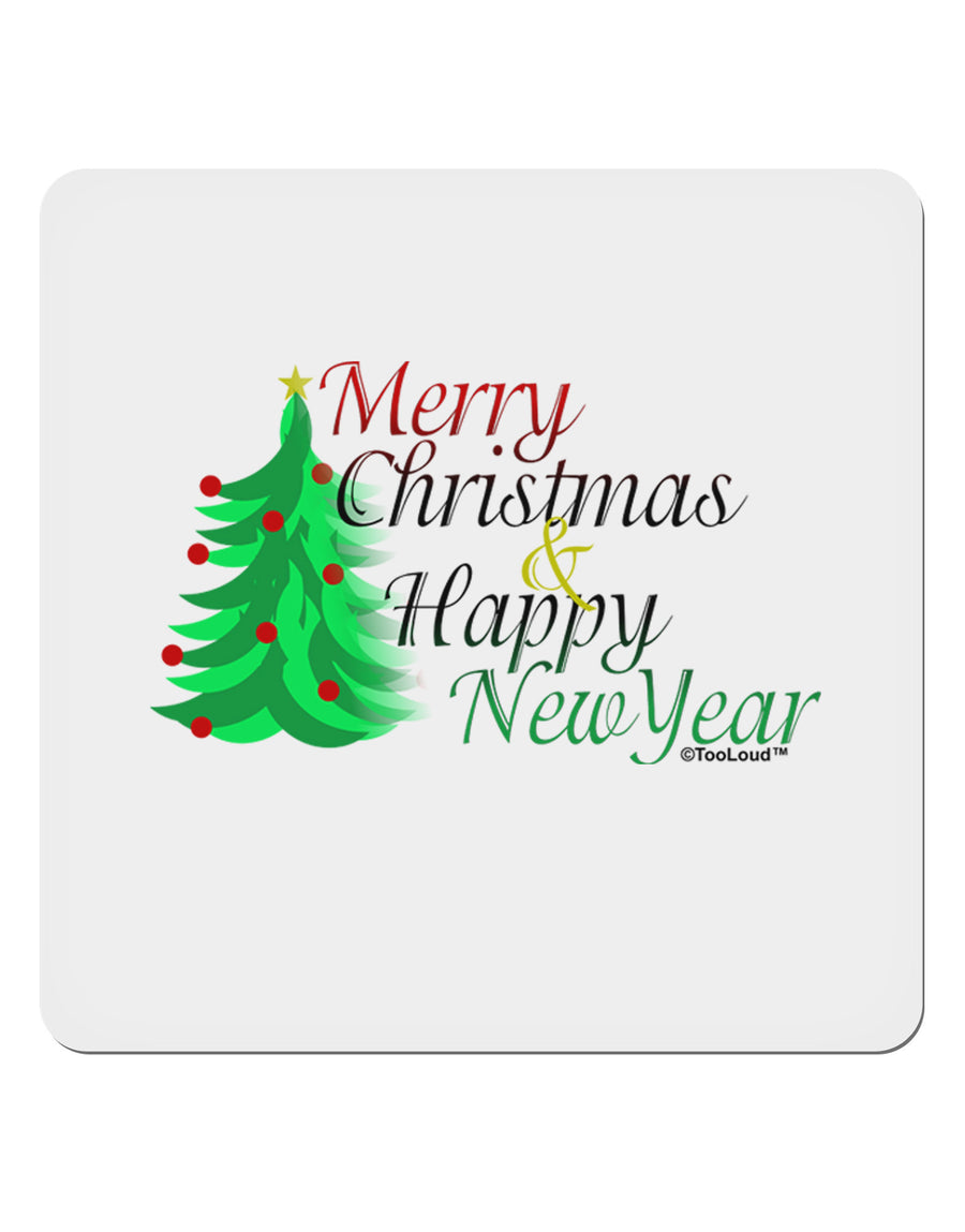 Merry Christmas & Happy New Year 4x4&#x22; Square Sticker-Stickers-TooLoud-1-Davson Sales