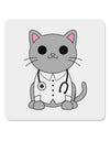 Dr Cat MD - Cute Cat Design 4x4&#x22; Square Sticker 4 Pieces-Stickers-TooLoud-White-Davson Sales