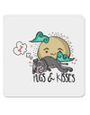 TooLoud Pugs and Kisses 4x4 Inch Square Stickers - 4 Pieces-Stickers-TooLoud-Davson Sales