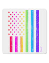 American Pride - Rainbow Flag 4x4&#x22; Square Sticker 4 Pieces-Stickers-TooLoud-White-Davson Sales