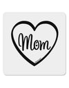 Mom Heart Design 4x4&#x22; Square Sticker 4 Pieces-Stickers-TooLoud-White-Davson Sales