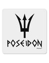 Trident of Poseidon with Text - Greek Mythology 4x4&#x22; Square Sticker 4 Pieces-Stickers-TooLoud-White-Davson Sales