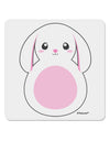 Cute Bunny with Floppy Ears - Pink 4x4&#x22; Square Sticker 4 Pieces-Stickers-TooLoud-White-Davson Sales