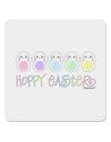 Cute Pastel Bunnies - Hoppy Easter 4x4&#x22; Square Sticker 4 Pieces-Stickers-TooLoud-White-Davson Sales