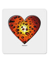 Water Droplet Heart Orange 4x4&#x22; Square Sticker 4 Pieces-Stickers-TooLoud-White-Davson Sales