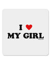 I Heart My Girl - Matching Couples Design 4x4&#x22; Square Sticker 4 Pieces-Stickers-TooLoud-White-Davson Sales