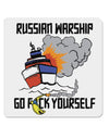 Russian Warship go F Yourself 4x4 Inch Square Stickers - 4 Pieces