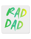 Rad Dad Design - 80s Neon 4x4&#x22; Square Sticker 4 Pieces-Stickers-TooLoud-White-Davson Sales