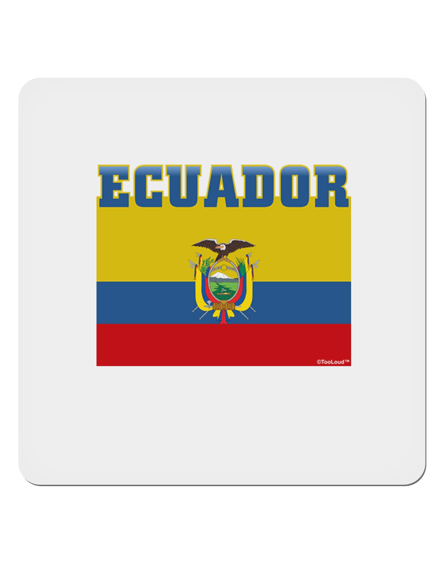 Ecuador Flag 4x4&#x22; Square Sticker-Stickers-TooLoud-1-Davson Sales