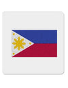 TooLoud Distressed Philippines Flag 4x4" Square Stickers - 4 Pieces-Stickers-TooLoud-Davson Sales