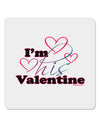 I'm HIS Valentine 4x4&#x22; Square Sticker-Stickers-TooLoud-1-Davson Sales