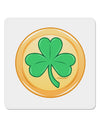 Shamrock Button Vector Design 4x4&#x22; Square Sticker 4 Pieces-Stickers-TooLoud-White-Davson Sales