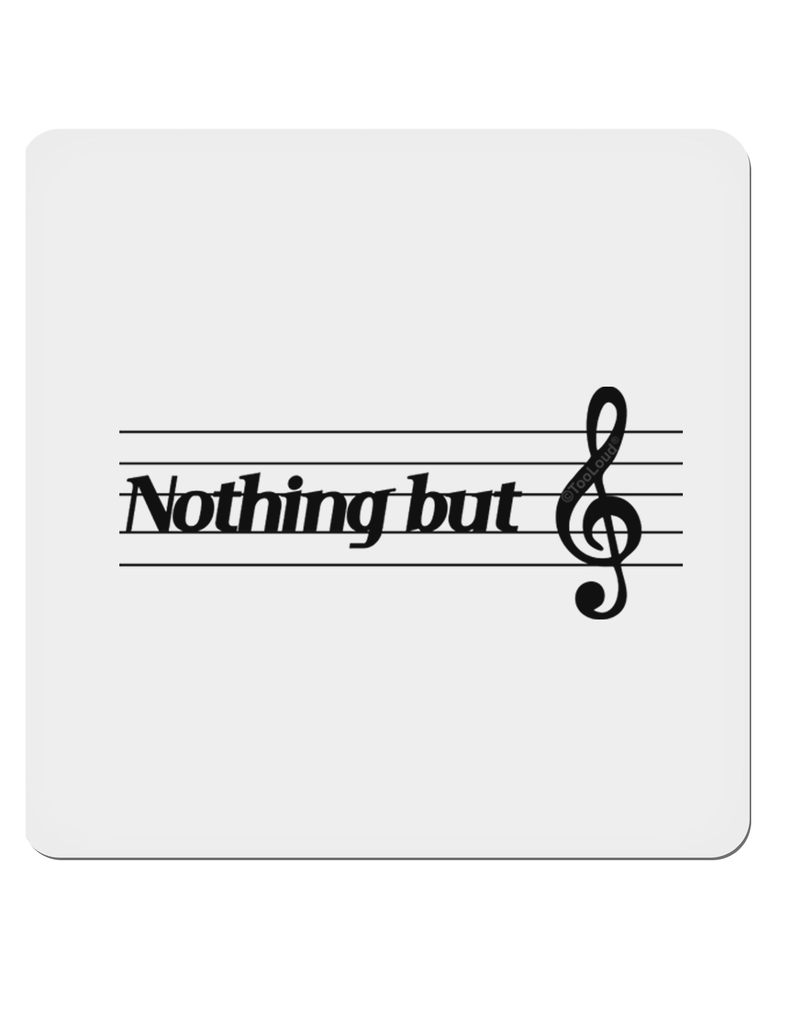 Nothing But Treble Music Pun 4x4&#x22; Square Sticker-Stickers-TooLoud-1-Davson Sales