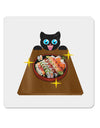 Anime Cat Loves Sushi 4x4&#x22; Square Sticker-Stickers-TooLoud-1-Davson Sales