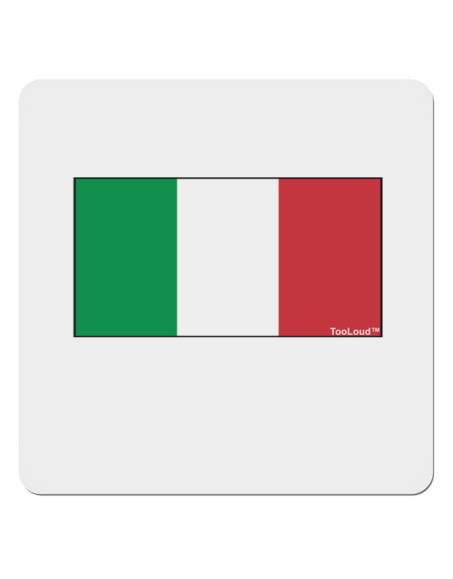 Italian Flag - Italy 4x4&#x22; Square Sticker 4 Pieces-Stickers-TooLoud-White-Davson Sales