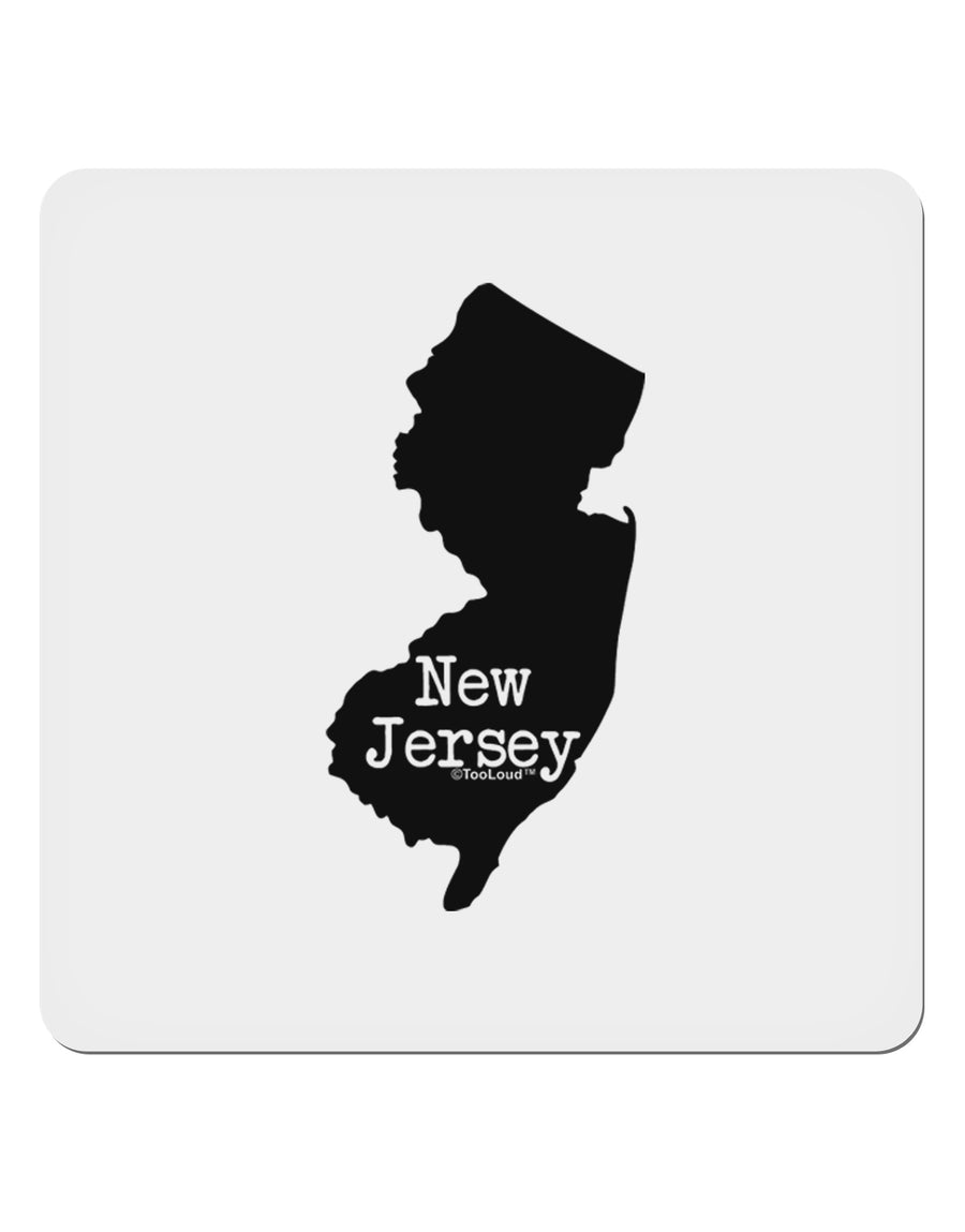 New Jersey - United States Shape 4x4&#x22; Square Sticker 4 Pieces-Stickers-TooLoud-White-Davson Sales