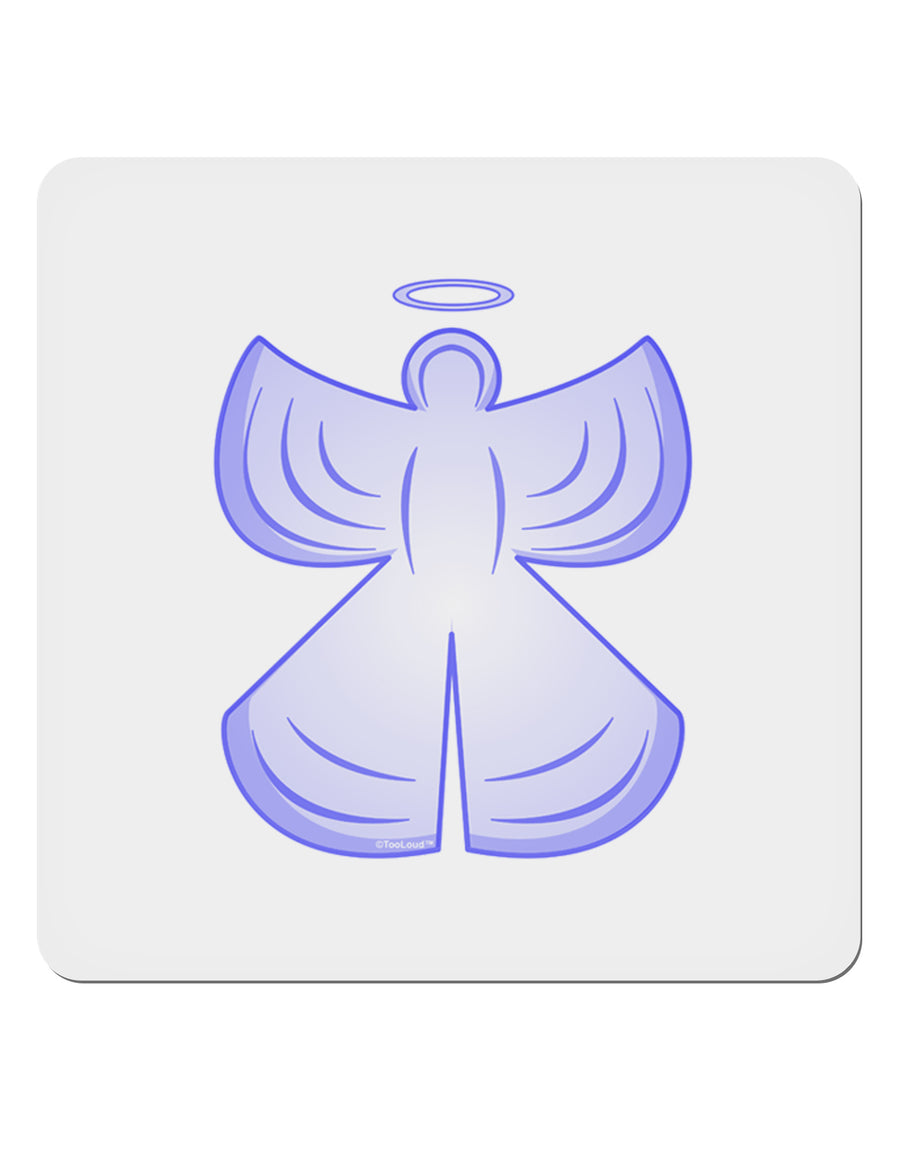 Snow Angel Design - Winter 4x4&#x22; Square Sticker 4 Pieces-Stickers-TooLoud-White-Davson Sales