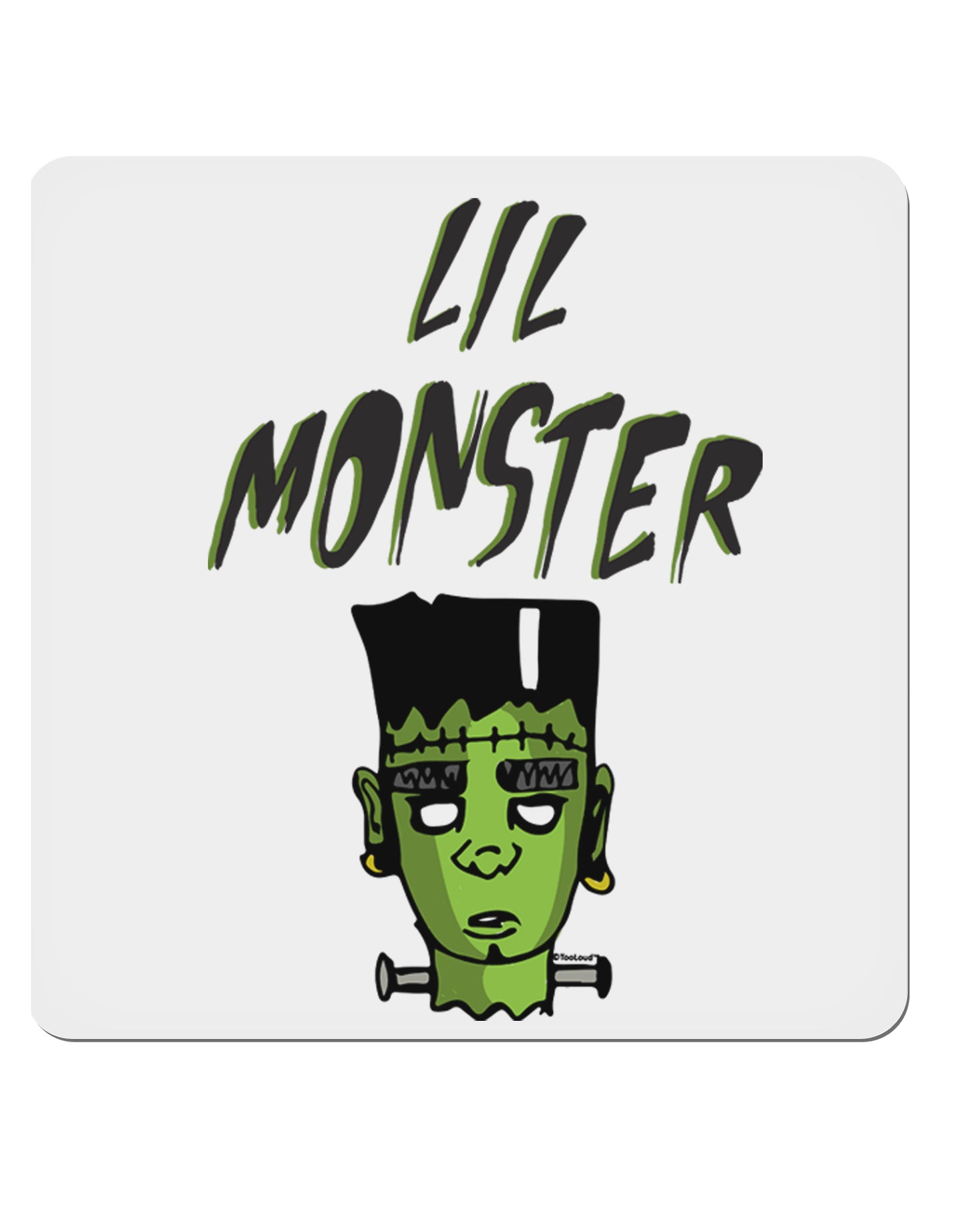 Lil Monster Frankenstenstein 4x4 Inch Square Stickers - 4 Pieces-Stickers-TooLoud-Davson Sales
