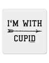 I'm With Cupid - Right Arrow 4x4&#x22; Square Sticker 4 Pieces-Stickers-TooLoud-White-Davson Sales