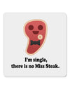 There Is No Miss Steak 4x4&#x22; Square Sticker 4 Pieces-Stickers-TooLoud-White-Davson Sales