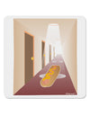 Hotdog in a Hallway 4x4&#x22; Square Sticker-Stickers-TooLoud-1-Davson Sales