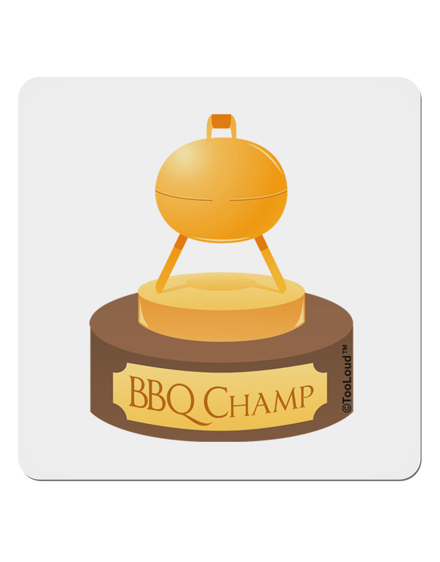 BBQ Champ - Golden Grill Trophy 4x4&#x22; Square Sticker 4 Pieces-Stickers-TooLoud-White-Davson Sales