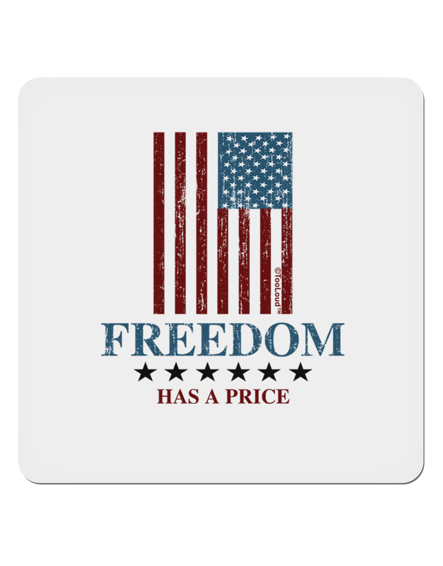 Freedom Flag Color 4x4&#x22; Square Sticker 4 Pieces-Stickers-TooLoud-White-Davson Sales