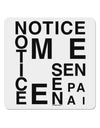 Notice Me Senpai Artistic Text 4x4&#x22; Square Sticker 4 Pieces-Stickers-TooLoud-White-Davson Sales