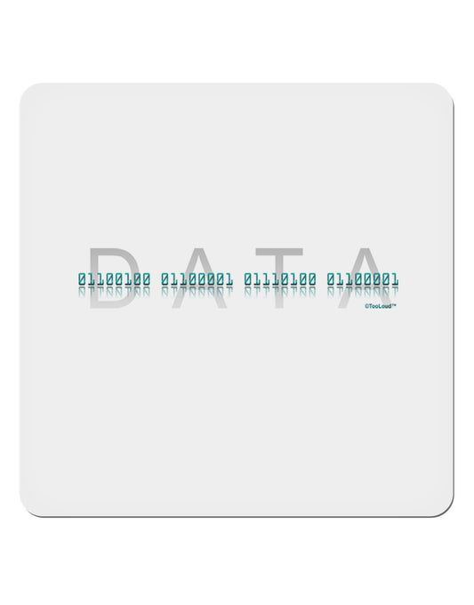 Binary Data Blue 4x4&#x22; Square Sticker-Stickers-TooLoud-4-Davson Sales
