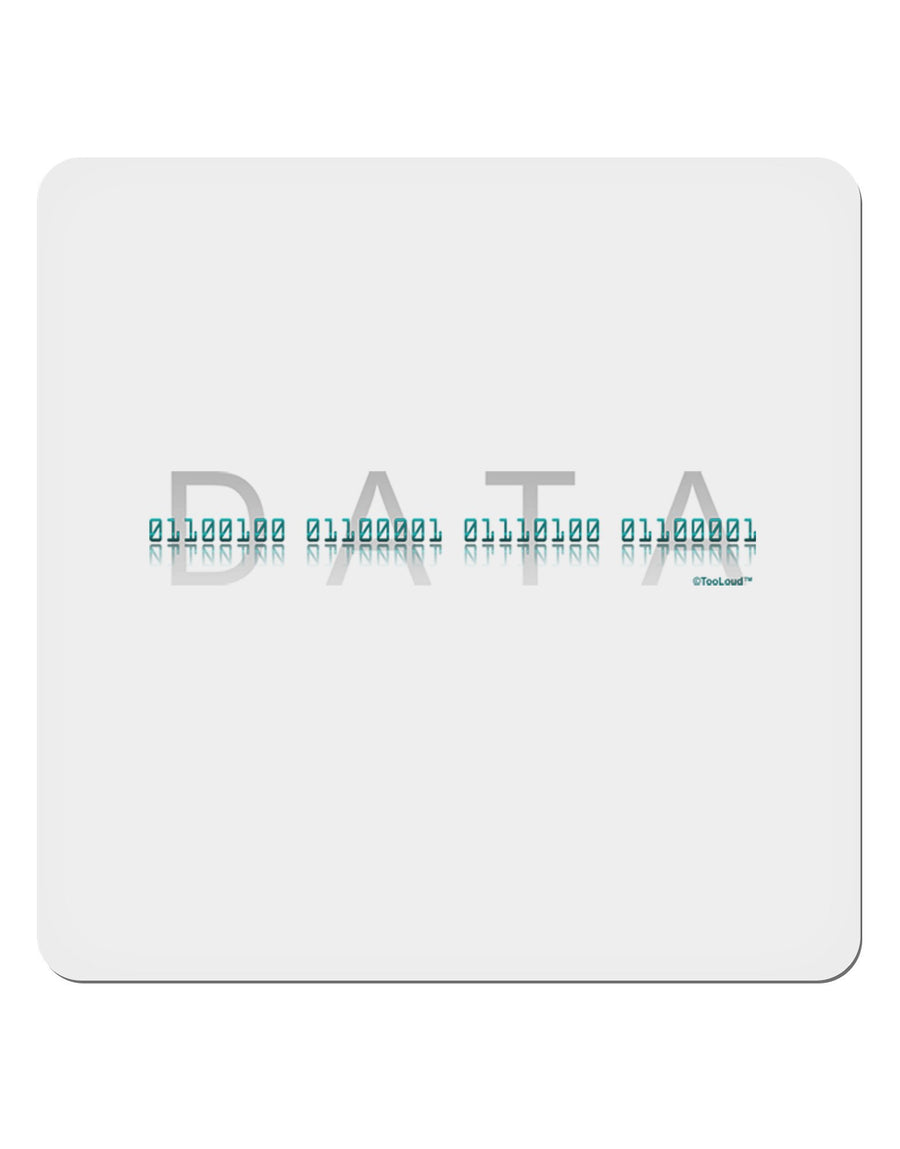 Binary Data Blue 4x4&#x22; Square Sticker-Stickers-TooLoud-4-Davson Sales