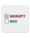 Naughty or Nice Christmas - Naughty 4x4&#x22; Square Sticker 4 Pieces-Stickers-TooLoud-White-Davson Sales