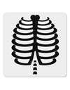 Black Skeleton Ribcage Halloween 4x4&#x22; Square Sticker 4 Pieces-Stickers-TooLoud-White-Davson Sales