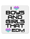 I Heart Boys and Girls That Heart EDM 4x4&#x22; Square Sticker 4 Pieces-Stickers-TooLoud-White-Davson Sales