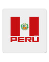 Peru Flag 4x4&#x22; Square Sticker-Stickers-TooLoud-1-Davson Sales