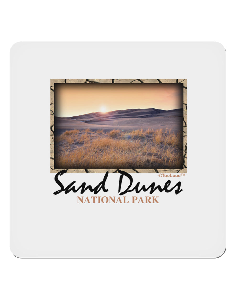 Colorado Sand Dunes Text 4x4&#x22; Square Sticker-Stickers-TooLoud-1-Davson Sales