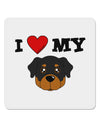 I Heart My - Cute Rottweiler Dog 4x4&#x22; Square Sticker 4 Pieces-Stickers-TooLoud-White-Davson Sales