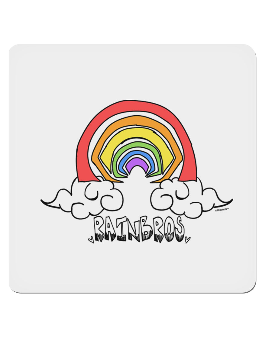 TooLoud RAINBROS 4x4 Inch Square Stickers - 4 Pieces-Stickers-TooLoud-Davson Sales